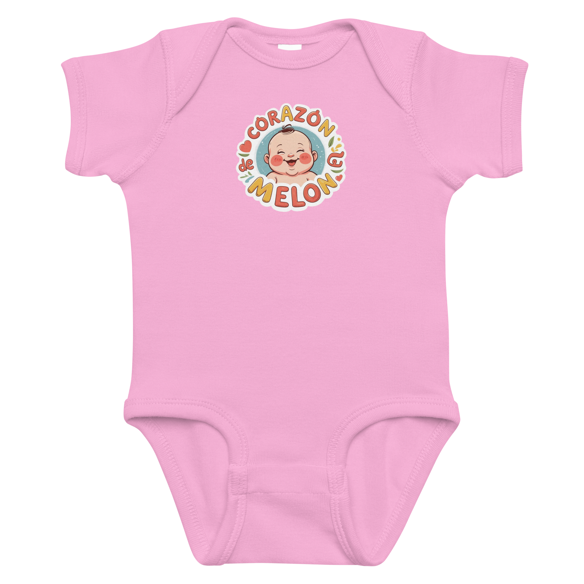 baby short sleeve bodysuit pink front 689e354048c48